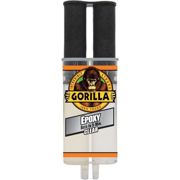 Gorilla Clear Gorilla Glue, 1.75 Oz, Dries Clear, 4/Carton