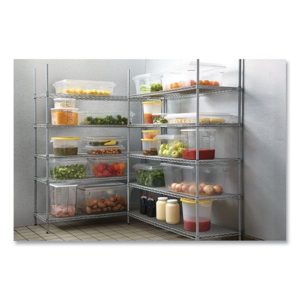 Rubbermaid Commercial Food/Tote Boxes, 8.5 Gal, 26 X 18 X 6, Clear, Plastic