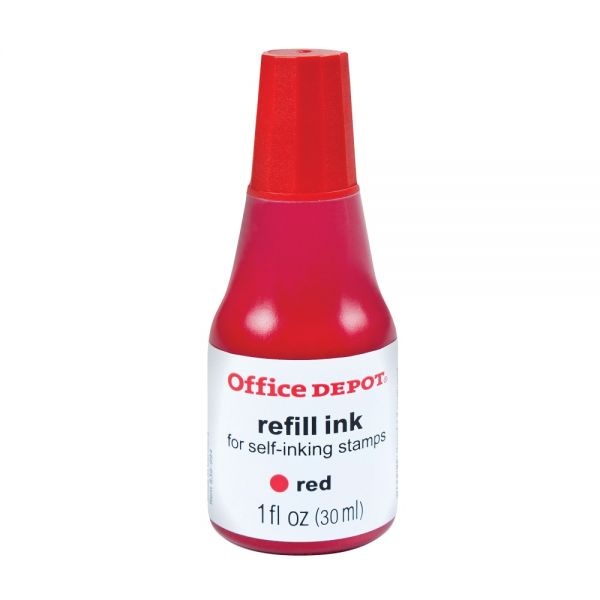 SelfInking Refill Ink, 1 Oz, Red