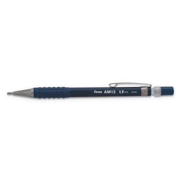 Pentel Sharp Mechanical Pencil, 1.3 Mm, Hb (#2), Black Lead, Blue Barrel