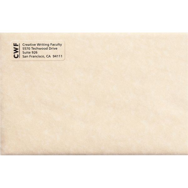 Avery Matte Return Address Labels With Sure Feed Technology, 15695, Rectangle, 2/3" X 1-3/4", Clear, Pack Of 600 Labels