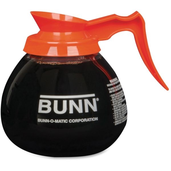Bunn Pour-O-Matic 12-Cup Decanter, Decaffeinated, Clear/Orange