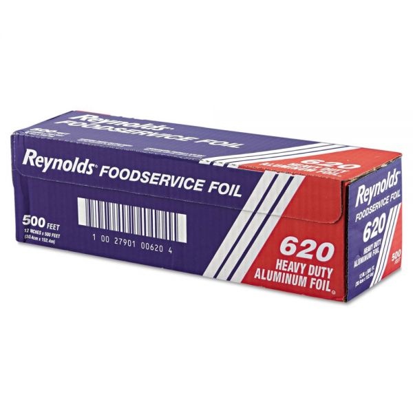 Reynolds Wrap Heavy Duty Aluminum Foil Roll, 12" X 500 Ft, Silver