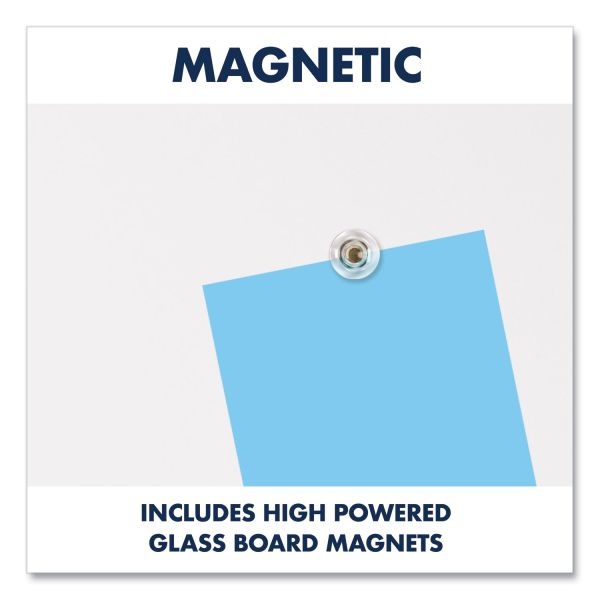 Quartet Invisamount Vertical Glass Dry-Erase Board - 28X50