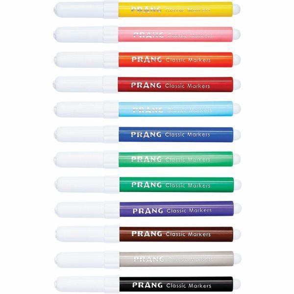 Prang Classic Art Markers, Bullet Tip, Assorted Colors, Box Of 48