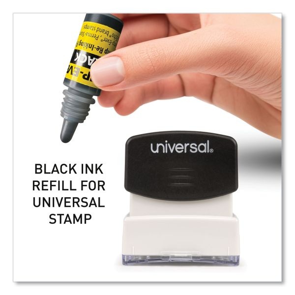 Stamp-Ever Universal Stamp Squeeze Ink Refill - 1 Each - Black Ink - 0.24 Fl Oz