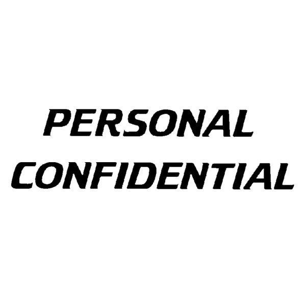 Xstamper Pre-Inked, Re-Inkable Two-Color Title Stamp, "Personal/Confidential"