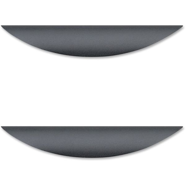 Lorell Laminate Traditional Rounded Drawer Pulls, 5/8"H X 6-3/8"W X 1-1/8"D, Black, Pack Of 2 Pulls