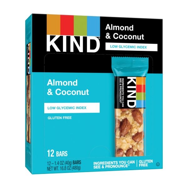 Kind Almond And Coconut Fruit And Nut Bars, 1.4 Oz, Box Of 12