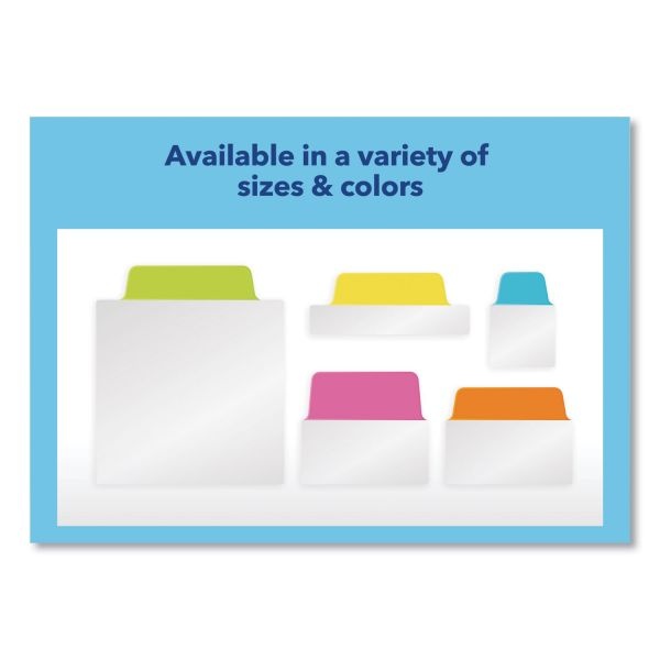 Avery Ultra Tabs Repositionable Tabs, Big Tabs: 2" X 1.75", 1/5-Cut, Assorted Primary Colors, 20/Pack
