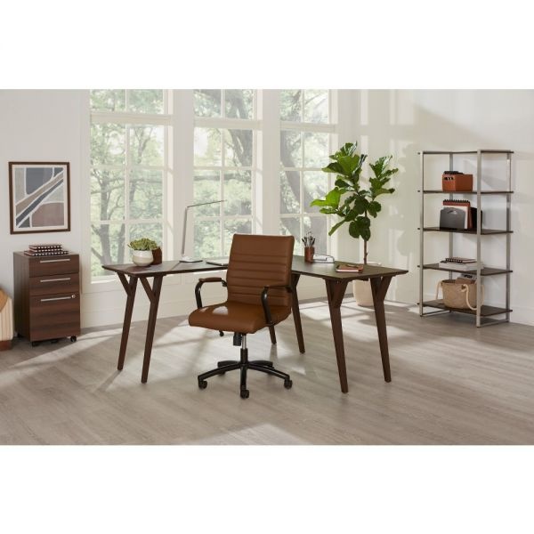 Realspace Modern Comfort Winsley Bonded Leather MidBack Manager