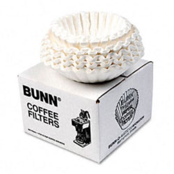 Bunn Flat Bottom Coffee Filters, 12-Cup Size, 250 Filters/Pack