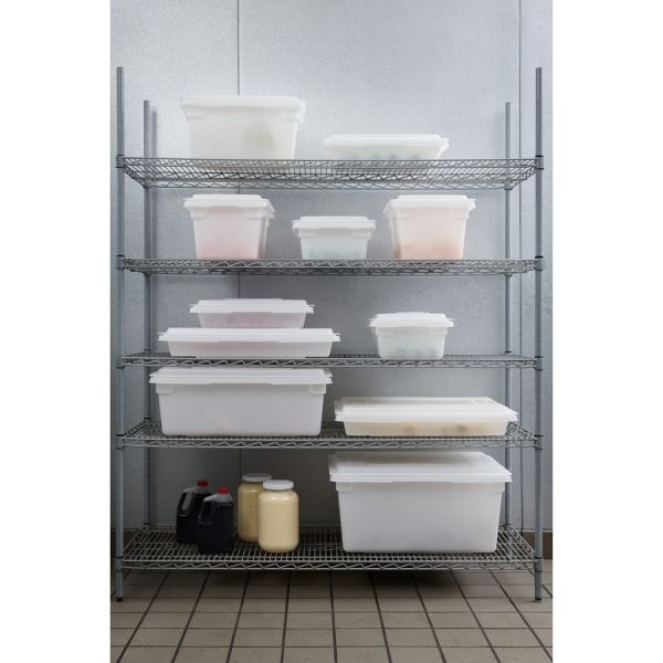 Rubbermaid Commercial Food/Tote Boxes, 3.5 Gal, 18 X 12 X 6, White, Plastic