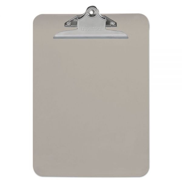 Universal Plastic Clipboard With High Capacity Clip, 1.25" Clip Capacity, Holds 8.5 X 11 Sheets, Translucent Black