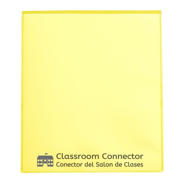 C-Line Classroom Connector Folders, 11 X 8.5, Yellow, 25/Box