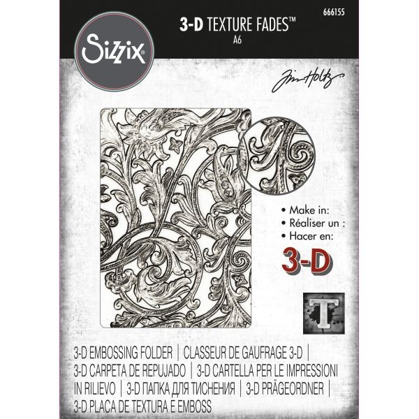 Sizzix 3D Texture Fades Embossing Folder By Tim Holtz