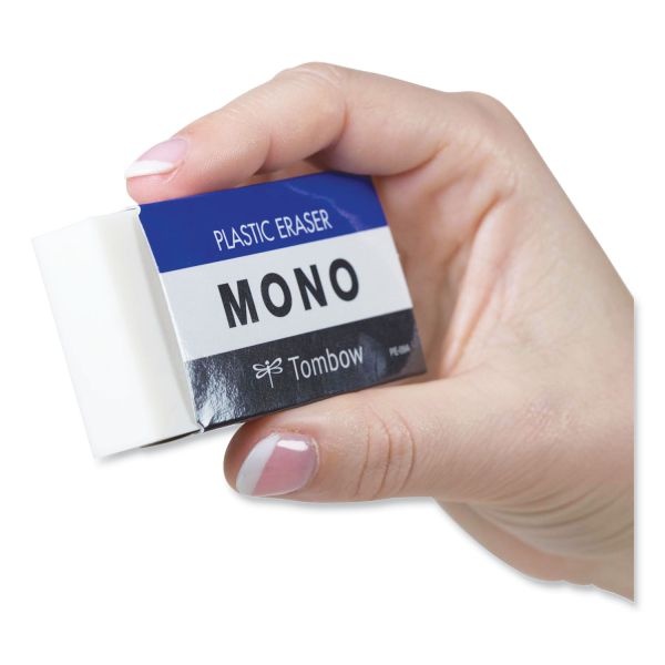 Tombow Mono Eraser, For Pencil Marks, Rectangular Block, Jumbo, White