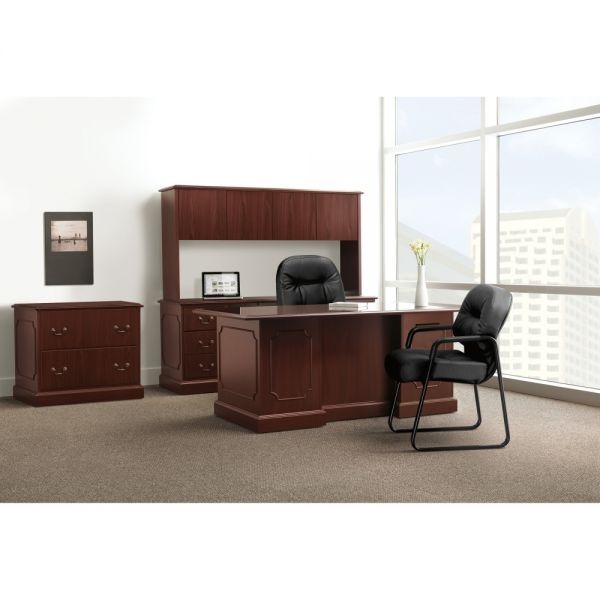 Hon 94000 Series "L" Workstation Desk For Return On Left, 66" X 30" X 29.5", Mahogany