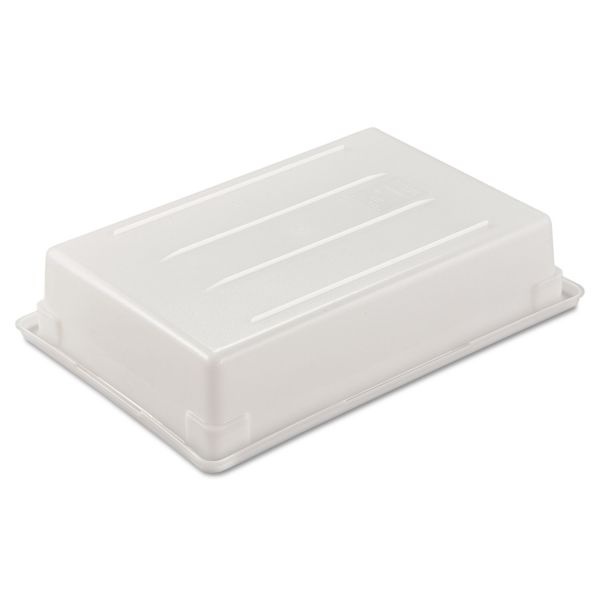 Rubbermaid Commercial Food/Tote Boxes, 8.5 Gal, 26 X 18 X 6, White, Plastic