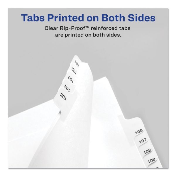 Avery Preprinted Legal Exhibit Side Tab Index Dividers, Allstate Style, 10-Tab, 29, 11 X 8.5, White, 25/Pack
