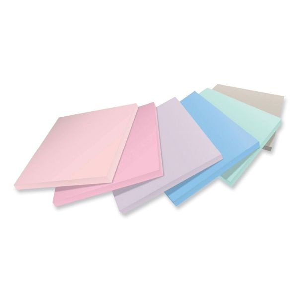 Post-It Notes Super Sticky 100% Recycled Paper Super Sticky Notes, 3" X 3", Wanderlust Pastels, 70 Sheets/Pad, 12 Pads/Pack
