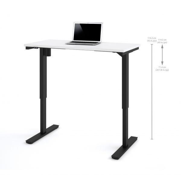 Bestar 24" X 48" Electric Height Adjustable Table In White