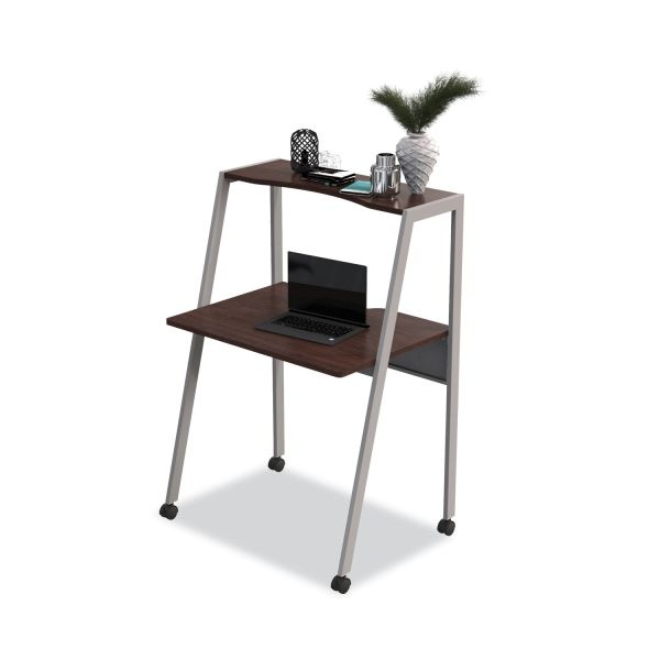 Linea Italia Kompass Flexible Home/Office Desk, 33" X 23.4" X 48", Mocha