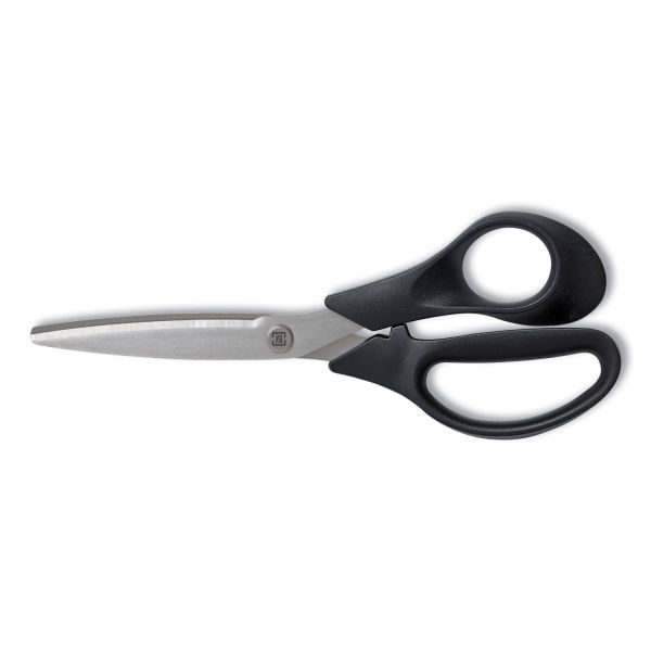 Tru Red Stainless Steel Scissors, 8" Long, 3.58" Cut Length, Assorted Straight Handles, 2/Pack
