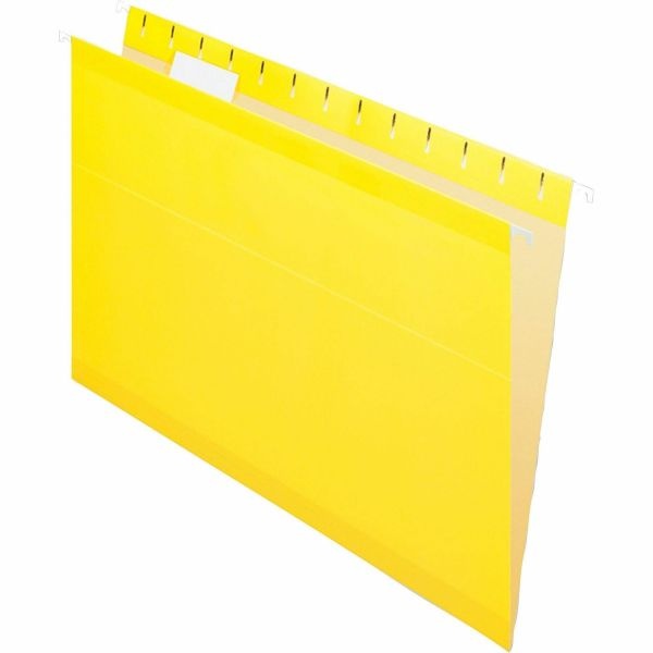 Pendaflex Premium Reinforced Color Hanging Folders, Legal Size, Yellow, Pack Of 25
