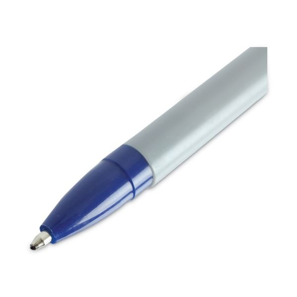 Ballpoint Pen Value Pack, Stick, Medium 1 Mm, Blue Ink, Gray/Blue Barrel, 60/Pack