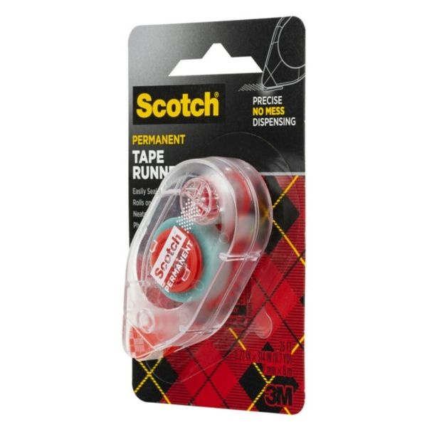 Scotch Double-Sided Adhesive Roller - Dispenser Included - Handheld Dispenser - 1 / Each - Clear