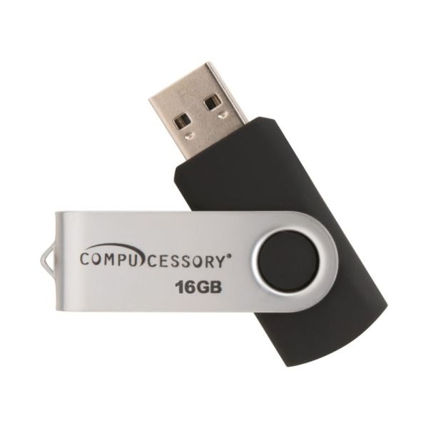 Compucessory Password Protected Usb Flash Drives - 16 Gb - Usb 2.0 - 12 Mb/S Read Speed - 5 Mb/S Write Speed - Aluminum - 1 Year Warranty - 1 Each