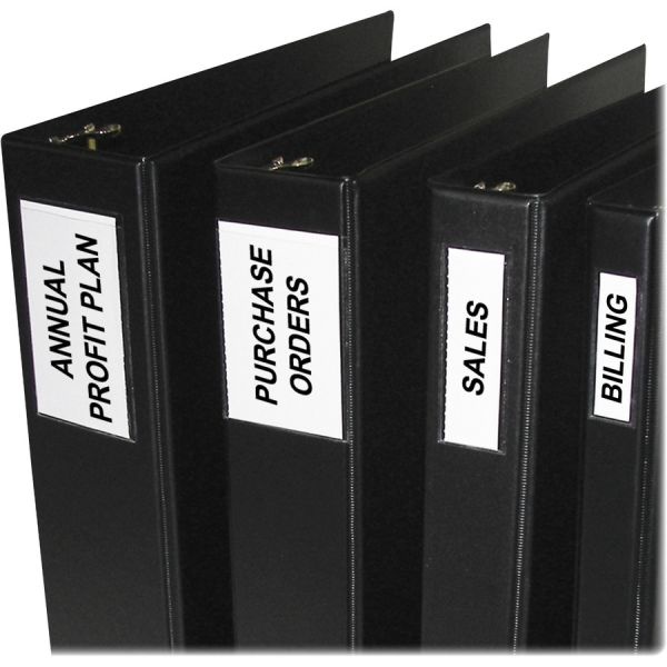 C-Line Self-Adhesive Binder Label Holders, For 4"-5" Binders Clear, Pack Of 12