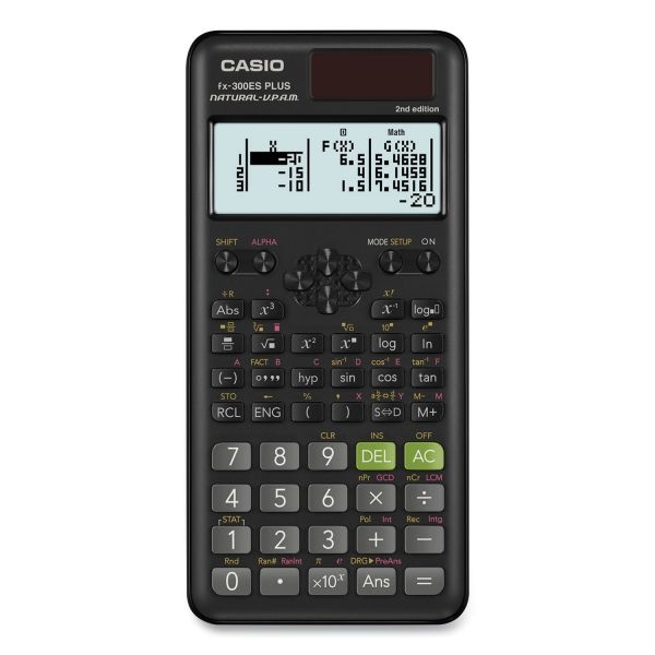 Casio Fx-300Es Plus 2Nd Edition Scientific Calculator, 16-Digit Lcd, Black