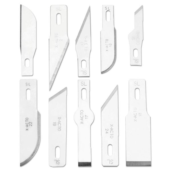 X-Acto Knife Set, 3 Knives, 10 Blades, Carrying Case