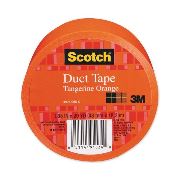 Scotch Duct Tape, 1.88" X 20 Yds, Tangerine Orange