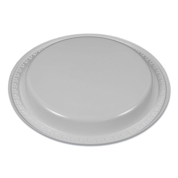 Tablemate Plastic Dinnerware, Plates, 6" Dia, White, 125/Pack
