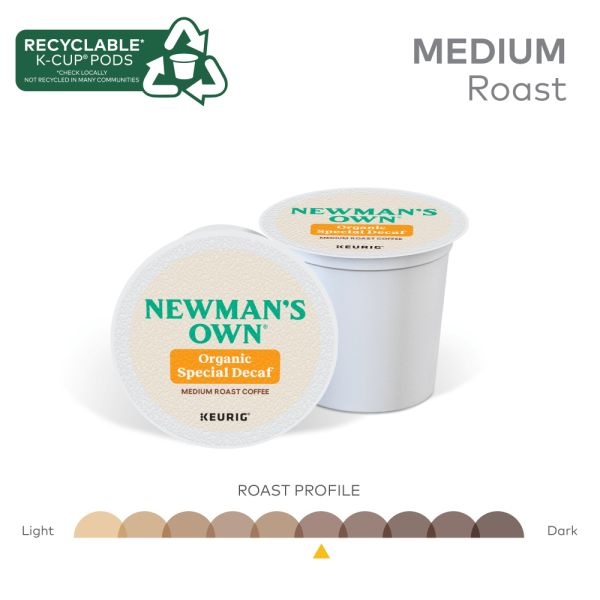 Newman's Own Organics Coffee K-Cups, Newman's Special Decaf, Medium Roast, 24 K-Cups