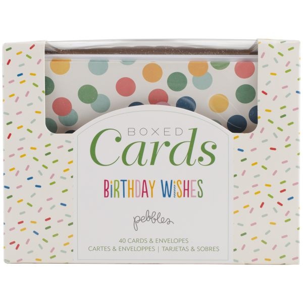 Pebbles A2 Cards & Envelopes (4.25"X5.5") 40/Pkg