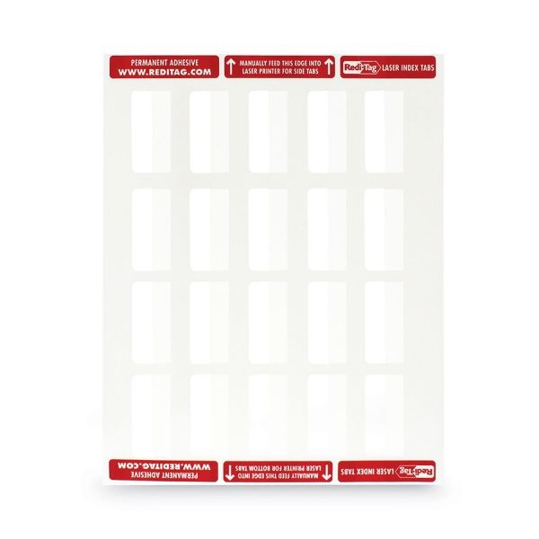 redi-tag-laser-printable-index-tabs-1-5-cut-white-2-wide-300-pack