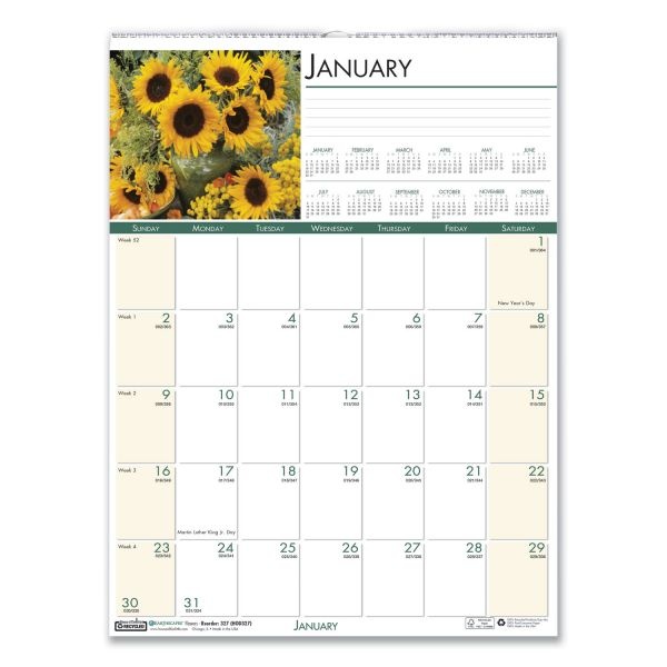 House Of Doolittle Earthscapes Flowers Photo Wall Calendar