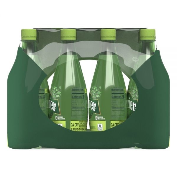 Perrier Flavored Sparkling Mineral Water, Lime Flavor, 0.5 L Bottles, 24 Bottles/Carton