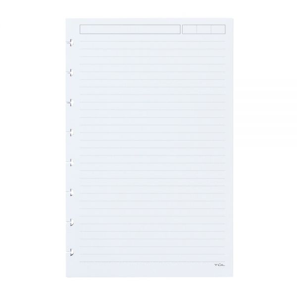Tul Discbound Refill Pages, Junior Size, Narrow Ruled, 50 Sheets