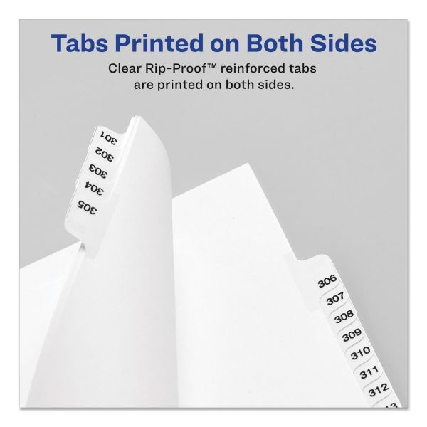 Avery-Style Preprinted Legal Bottom Tab Dividers, 26-Tab, Exhibit O, 11 X 8.5, White, 25/Pack