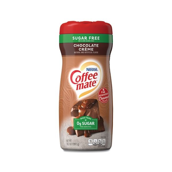 Coffee Mate Sugar Free Chocolate Creme Powdered Creamer, 10.2 Oz, 6/Carton