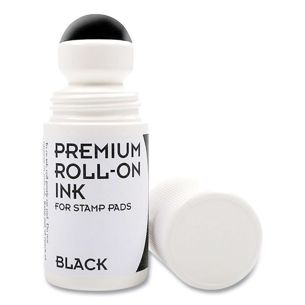 Cosco Premium Roll-On Ink, 2 Oz, Black
