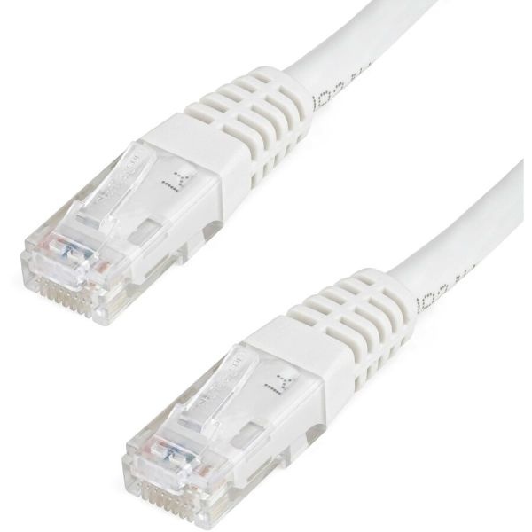10Ft Cat6 Ethernet Cable - White Molded Gigabit - 100W Poe Utp 650Mhz - Category 6 Patch Cord Ul Certified Wiring/Tia