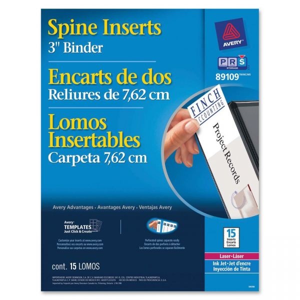 Avery Binder Spine Inserts, 3