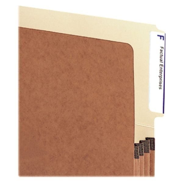 Smead Redrope End-Tab File Pockets, Letter Size, 3 1/2" Expansion, 30% Recycled, Redrope, Box Of 10