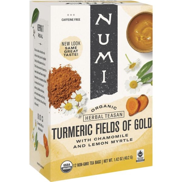 Numi Organic Turmeric Fields Of Gold Herbal Tea Bag
